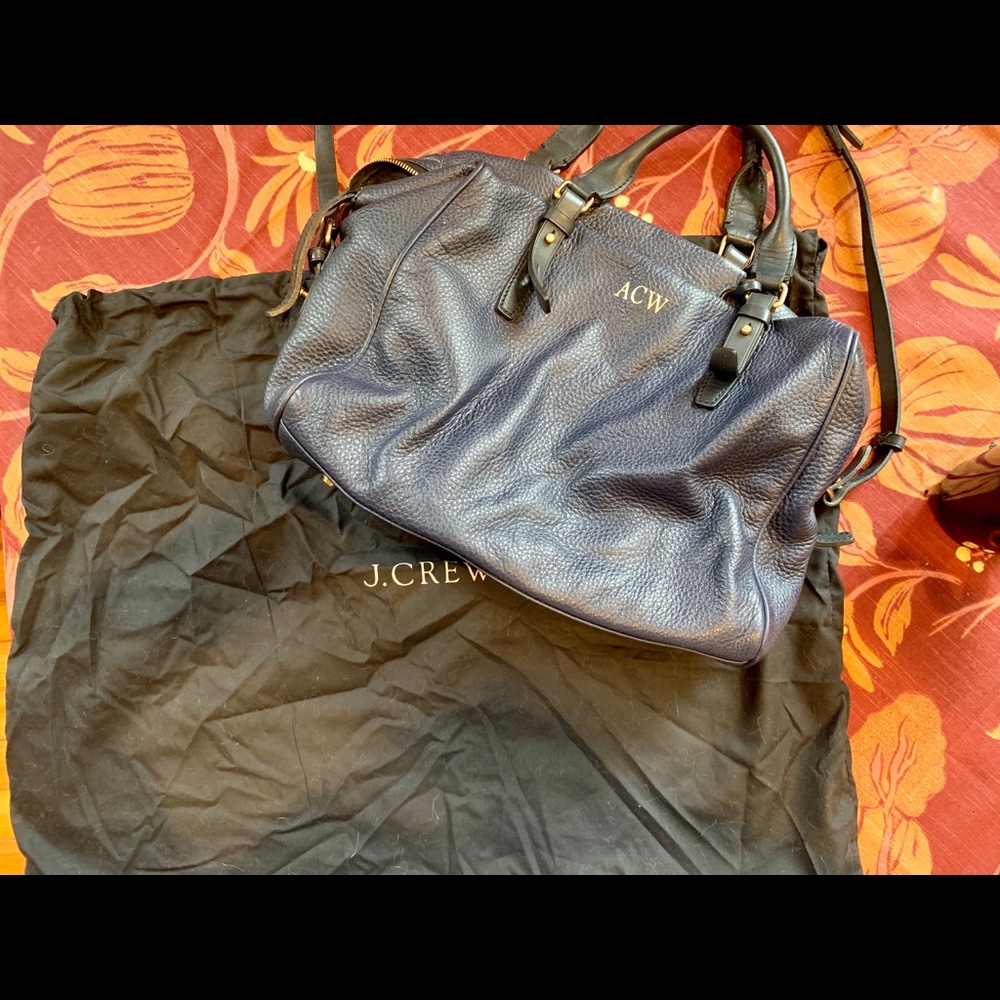 Vintage navy j.crew handbag